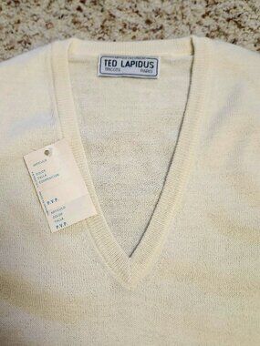 Ted Lapidus sweater M men's vintage 1970s new old stock